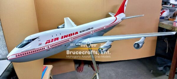 Model of B747-100 Air India Old livery with detailed craftsmanship.